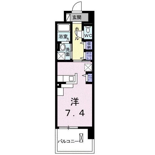 メゾン ラフィネ(ワンルーム/2階)の間取り写真