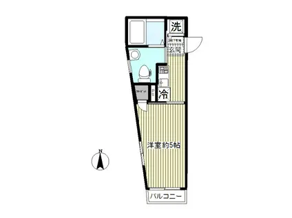 レニョ フォーリア(1K/2階)の間取り写真