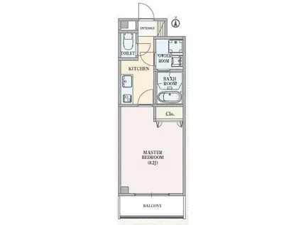 SA-COURT(1K/4階)の間取り写真