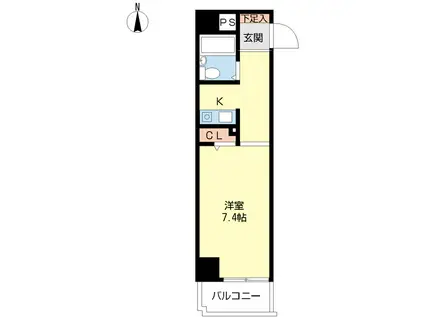 ジョイフル名古屋駅前(1K/9階)の間取り写真