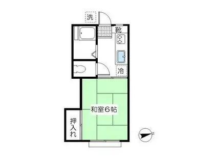 ハイムフォーリー(1K/1階)の間取り写真