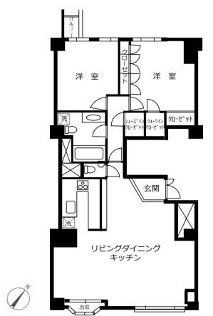 南青山第一マンションズ(2LDK/9階)の間取り写真