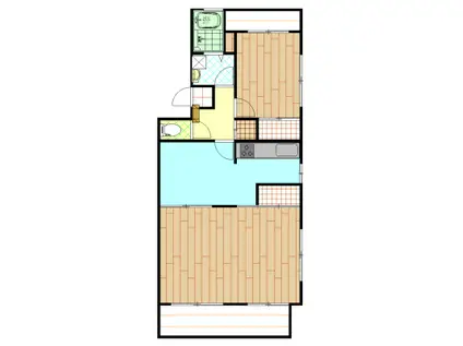 ソアレ八幡台(2LDK/2階)の間取り写真