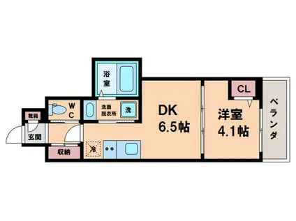 クローバー・グランデ我孫子(1DK/12階)の間取り写真