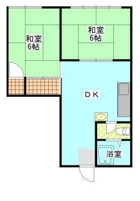 セントラルビル(2DK/3階)の間取り写真