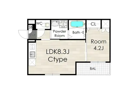 AVANTIO IDEAL(1LDK/3階)の間取り写真