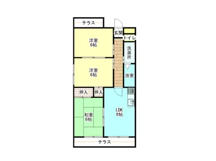 レイソルハイム福島(3DK/3階)の間取り写真