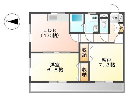 クレストール(2LDK/2階)の間取り写真