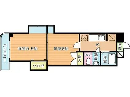 木下鉱産ビル(2K/5階)の間取り写真