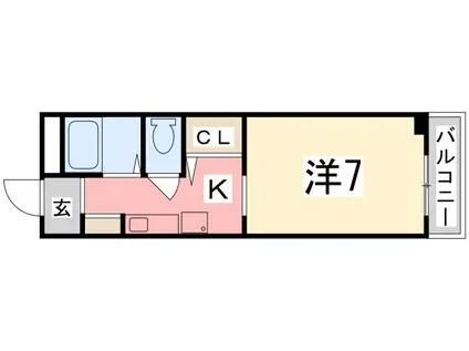 コーポエムエヌ(ワンルーム/3階)の間取り写真