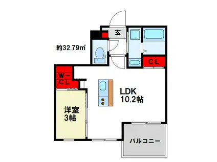 リアンレガーロ雑餉隈駅(1LDK/1階)の間取り写真