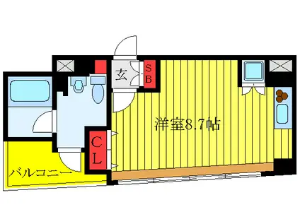 レニール本駒込(ワンルーム/9階)の間取り写真