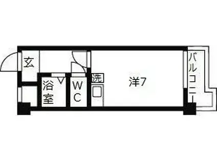ネオダイキョウ塚口(ワンルーム/2階)の間取り写真