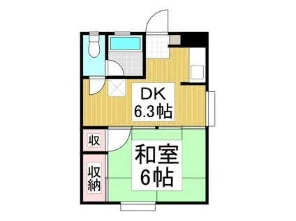 サンレスト蓼科(1DK/2階)の間取り写真