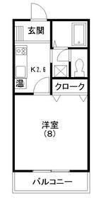 グランデージ大池(1K/2階)の間取り写真