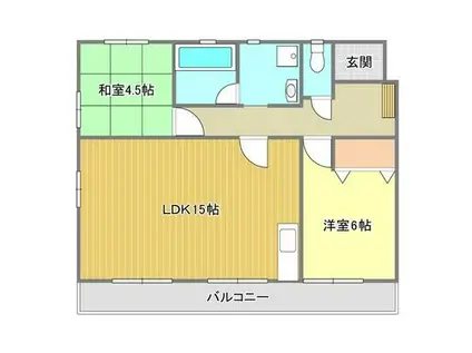 ソレイユ木之庄(2LDK/2階)の間取り写真