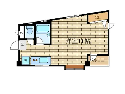 SHESオオツカ(ワンルーム/3階)の間取り写真