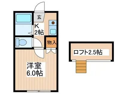 ガーデンハイツ矢野東(1K/1階)の間取り写真
