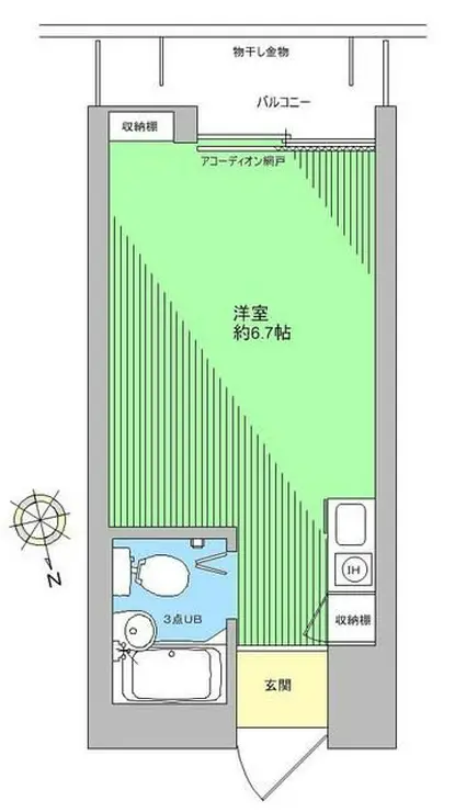 千駄木OKハイツ 3階階 間取り