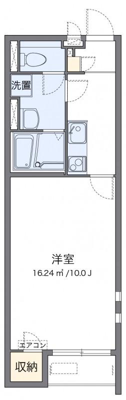 クレイノもみじIV(1K/1階)の間取り写真