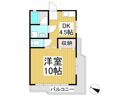 ファーマ フルマチ(1DK/2階)の間取り写真