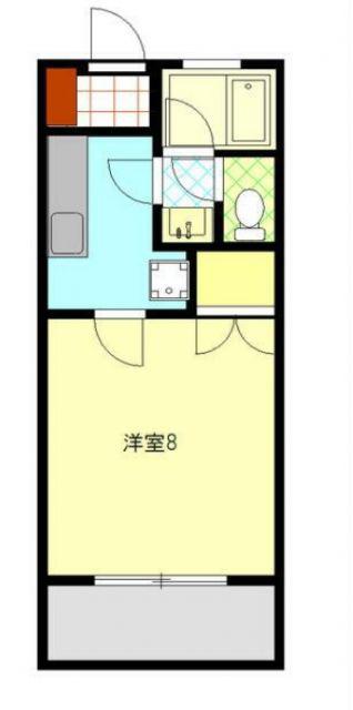YARD HOUSE20(1K/2階)の間取り写真