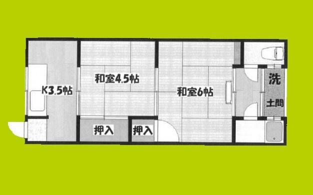 協和ハウス(2K/2階)の間取り写真
