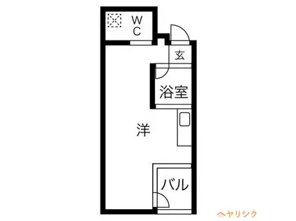 クレイタスパークV(ワンルーム/4階)の間取り写真