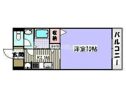 ピトレスクいづし(1K/1階)の間取り写真