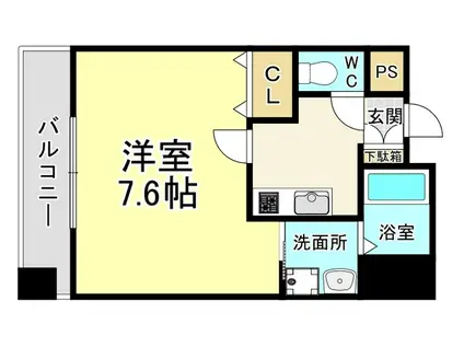 PLAISIR(1K/3階)の間取り写真