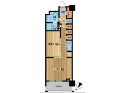 プライムアーバン日本橋横山町(1LDK/7階)の間取り写真