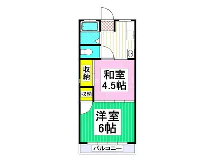 村上アパート(2DK/2階)の間取り写真