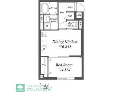 SOLASIA RESIDENCE南大塚(1DK/2階)の間取り写真