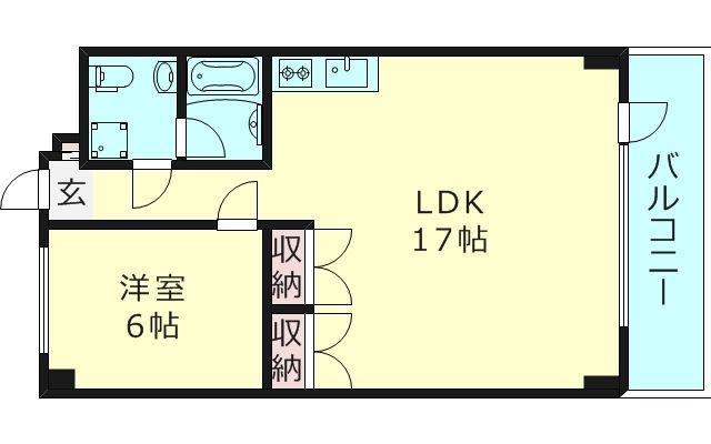 NOVA京橋(1LDK/8階)の間取り写真