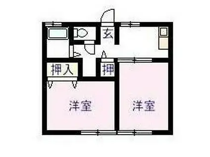 エストアビタシオン(2K/2階)の間取り写真