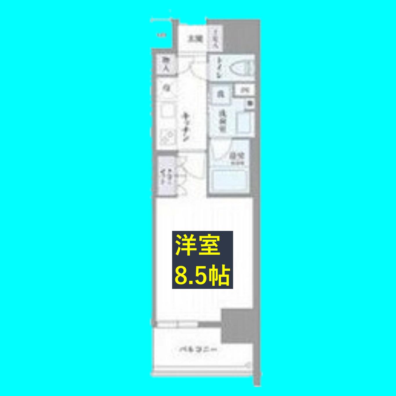 OKBアヴェニール菊井町(1K/11階)の間取り写真