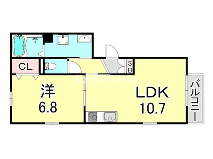 リレント西宮北口(1LDK/1階)の間取り写真