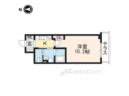 ソフィアブリュー(1K/1階)の間取り写真