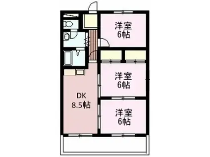 グリーンプラザ(3DK/1階)の間取り写真