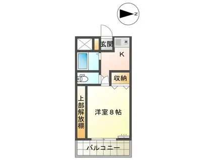 JGSビル(1K/3階)の間取り写真