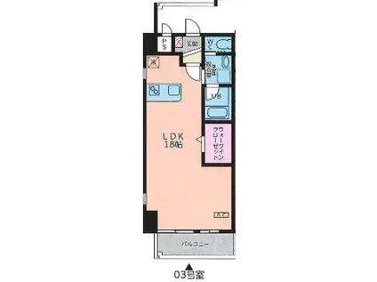 スレンダウェルステージ(ワンルーム/8階)の間取り写真