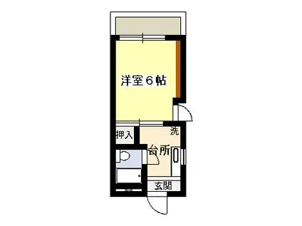 サンコーポラス(1K/2階)の間取り写真