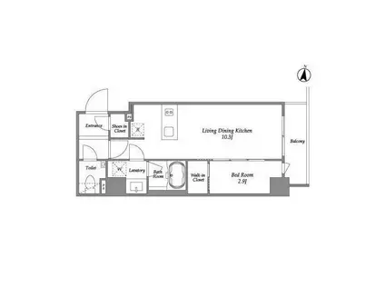 イプセ代々木上原(1LDK/4階)の間取り写真