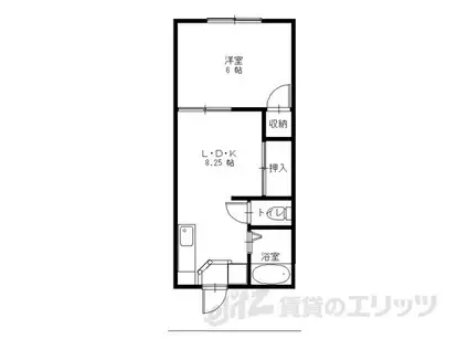 ルーブルハイム(1LDK/1階)の間取り写真