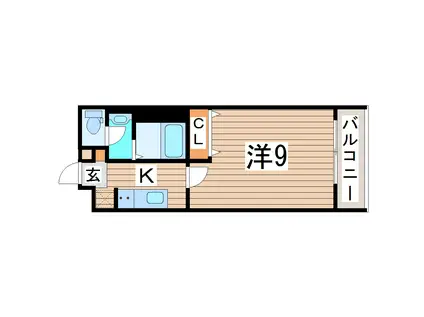 リブリ・1(1K/1階)の間取り写真