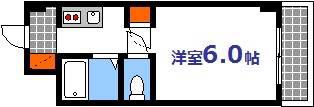 ファミール牛田(1K/2階)の間取り写真