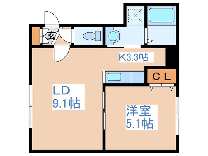 ヴェルパルク82(1LDK/1階)の間取り写真
