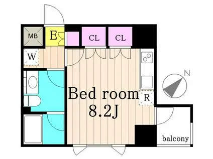 LA DOUCEUR浅草橋(ワンルーム/5階)の間取り写真