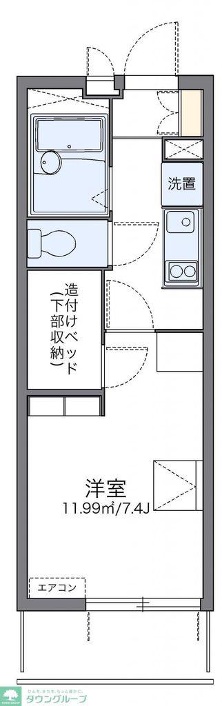 レオパレスマローネ(1K/3階)の間取り写真