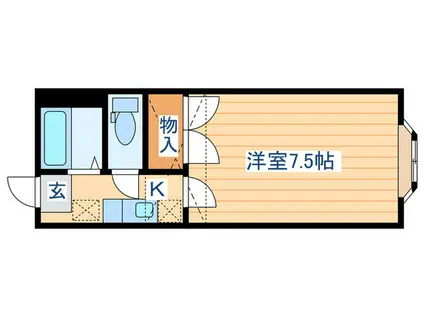 シェルテッツァM(1K/2階)の間取り写真
